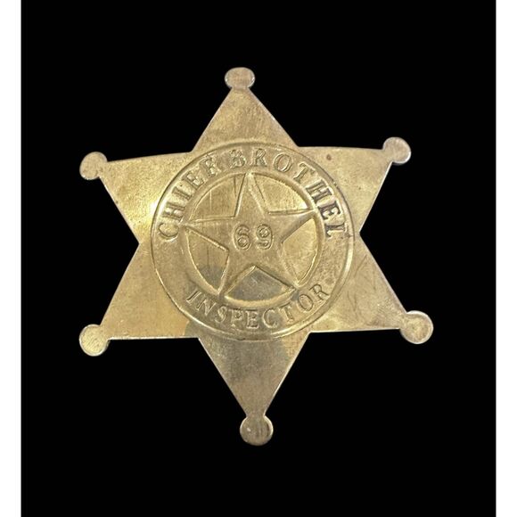 none Other - Chief Brothel Inspector "69" solid brass badge
